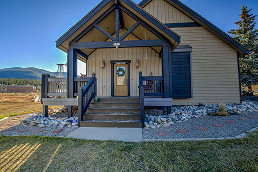 Front porch with mountain views